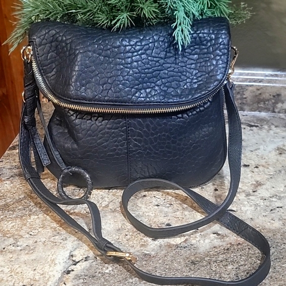 Vince Camuto Handbags - New Vince Camuto NWOT Cory Lamb Black Leather expandable crossbody purse